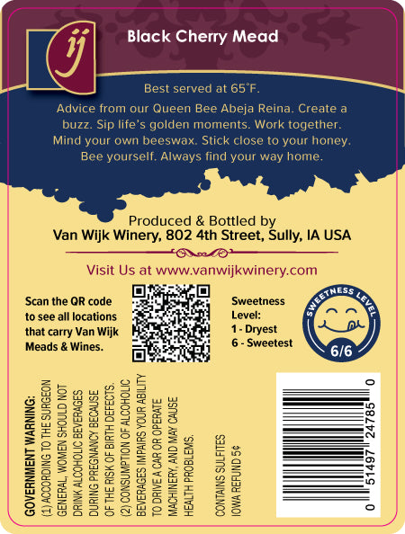 Mead: Black Cherry - 750 ml Bottle