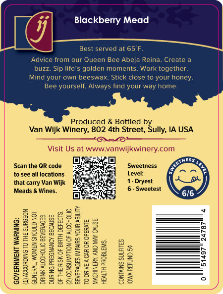 Mead: Blackberry - 750 ml Bottle