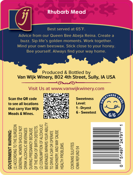 Mead: Rhubarb - 750 ml Bottle