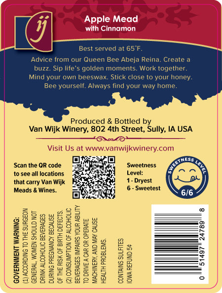Mead: Apple with Cinnamon - 750 ml Bottle