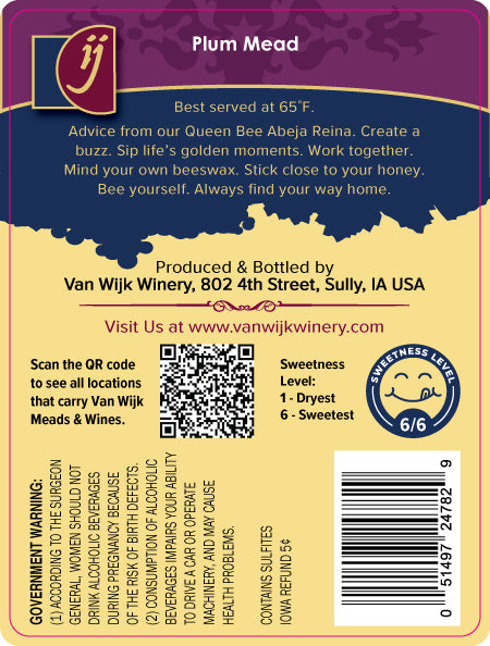 Mead: Plum - 750 ml Bottle