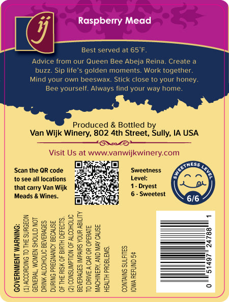 Mead: Raspberry - 750 ml Bottle