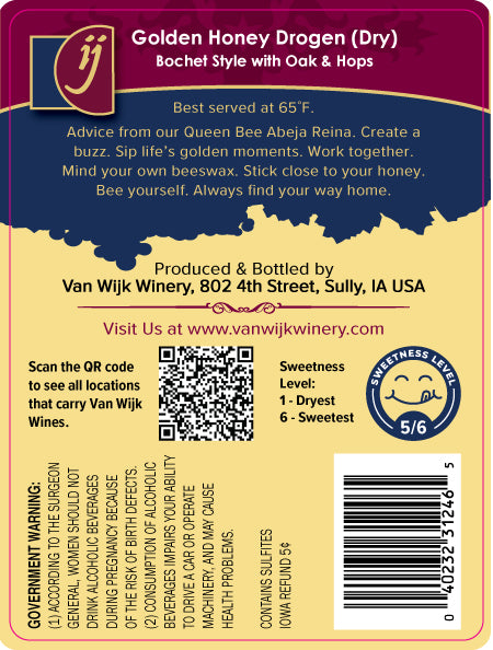 Mead: Golden Honey Drogen - 750 ml Bottle