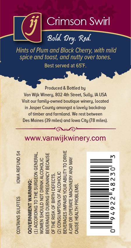 Wine:  Crimson Swirl - 750 ml Bottle