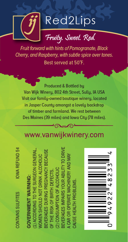 Wine:  Red2Lips - 750 ml Bottle