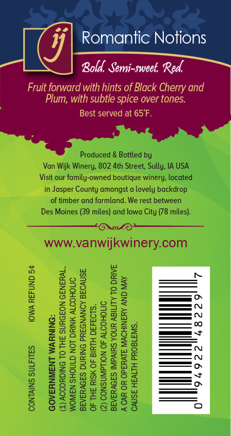 Wine:  Romantic Notions - 750 ml Bottle