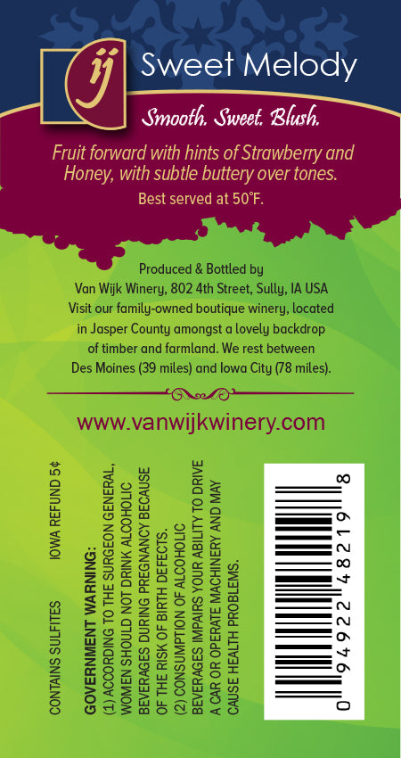 Wine:  Sweet Melody - 750 ml Bottle