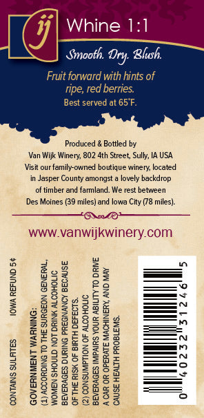 Wine:  Whine 1:1 - 750 ml Bottle