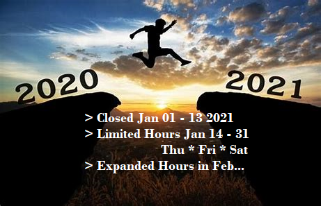 Seasonal Hours: January 2021